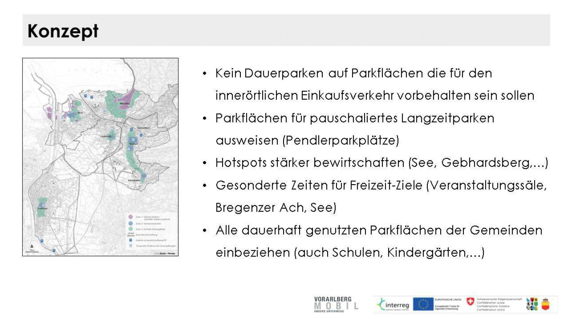 Regional abgestimmtes Parkraummanagement