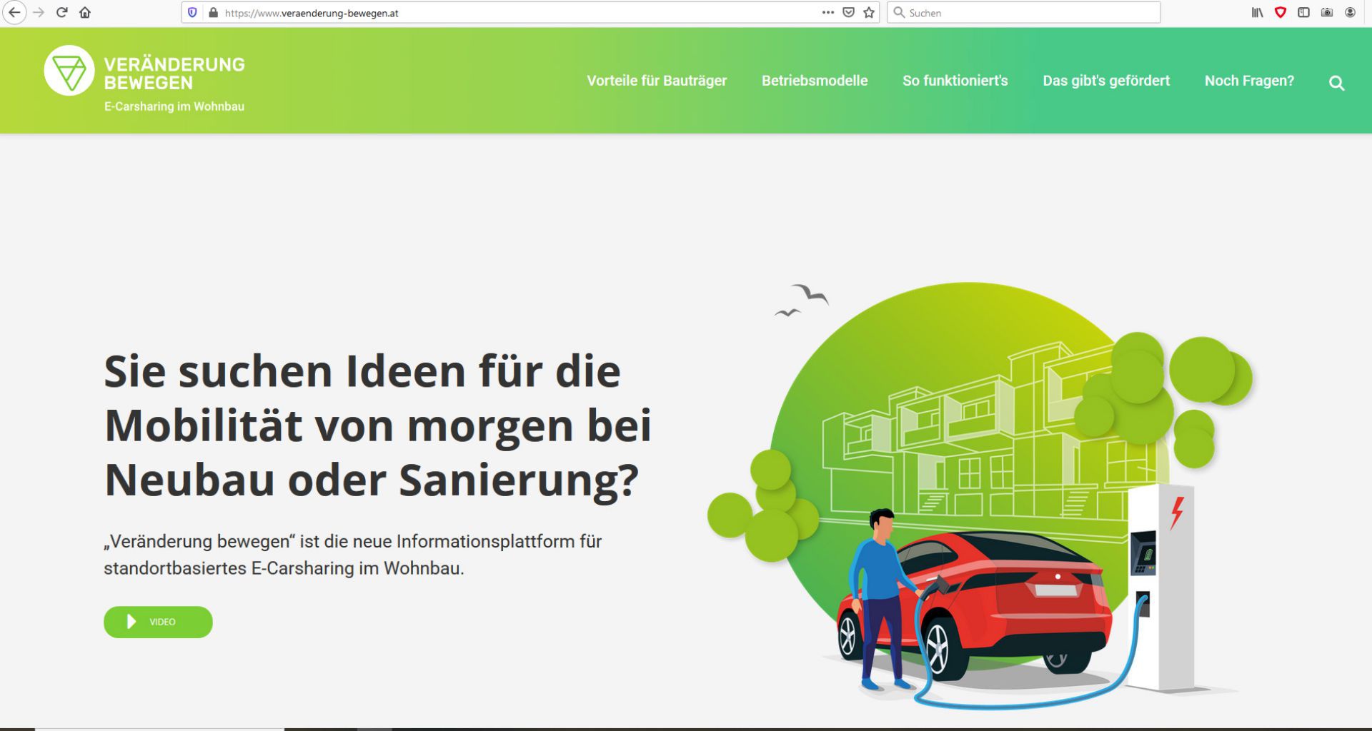 Veränderung Bewegen - E-Carsharing im Wohnbau