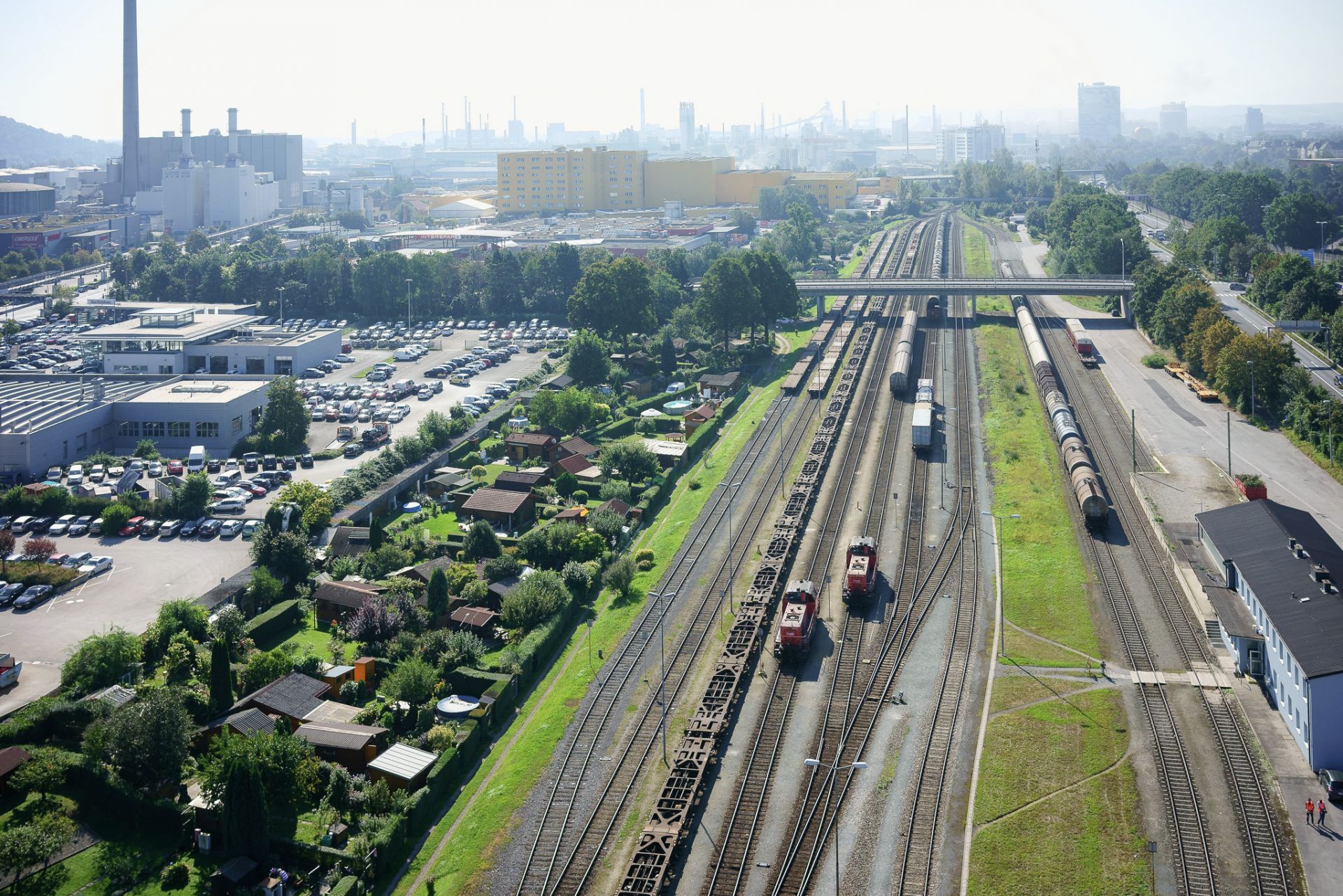 Linz Verschiebebahnhof Stadthafen