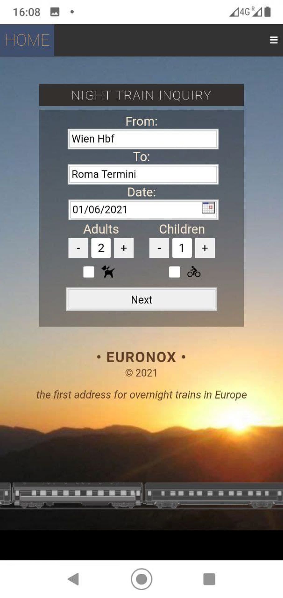 Euronox.eu - europäisches Buchungsportal für Nachtzüge
