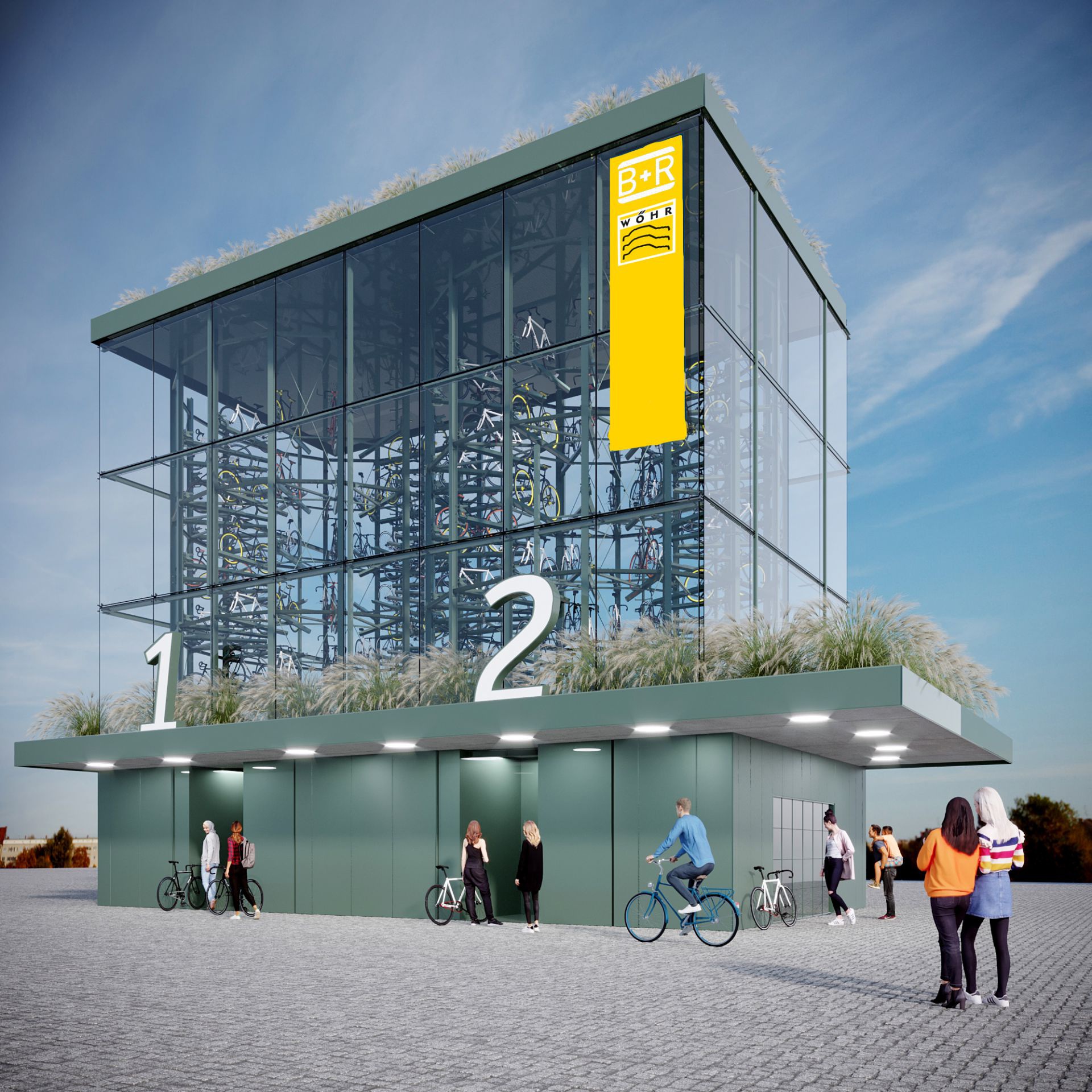 automatisches Fahrradparksystem