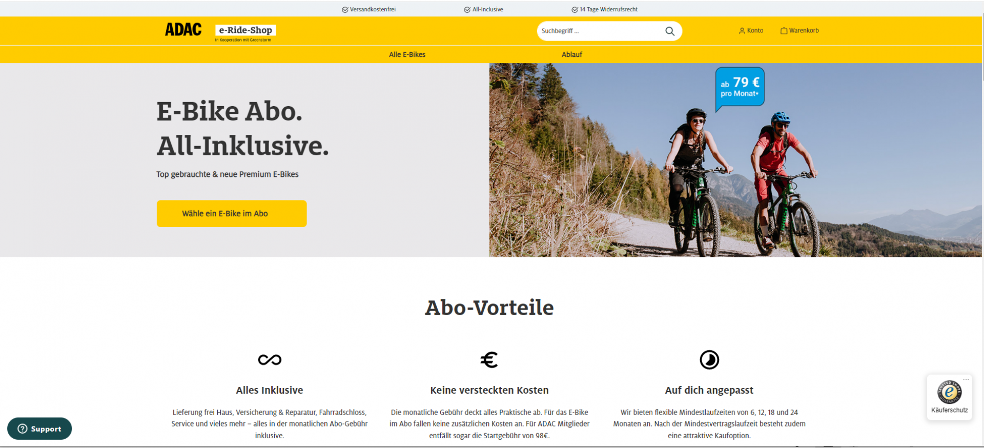 Greenstorm ADAC E-Bike-Abo