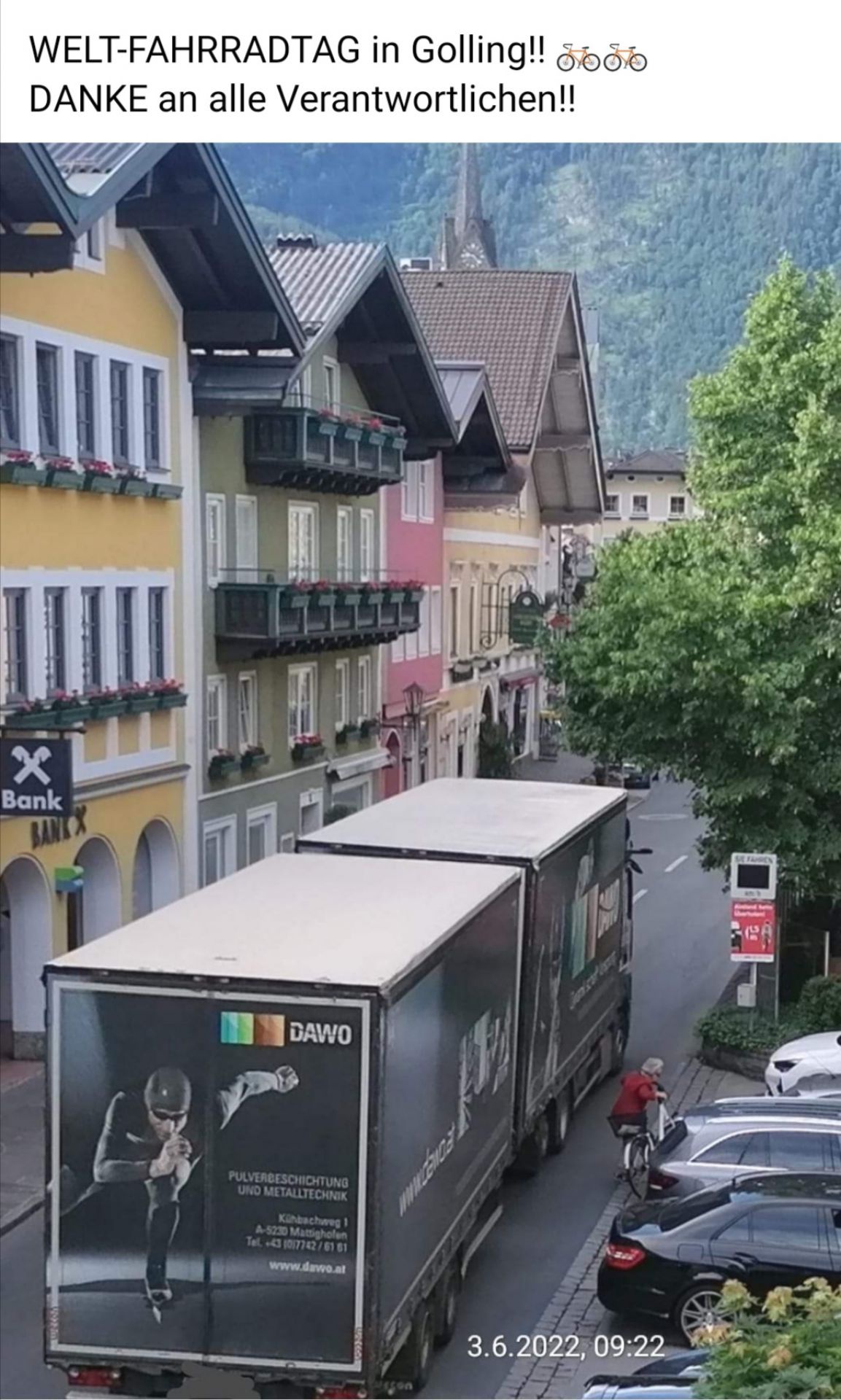 Sicherheit für Radfahrer und Fußgänger in Golling 
