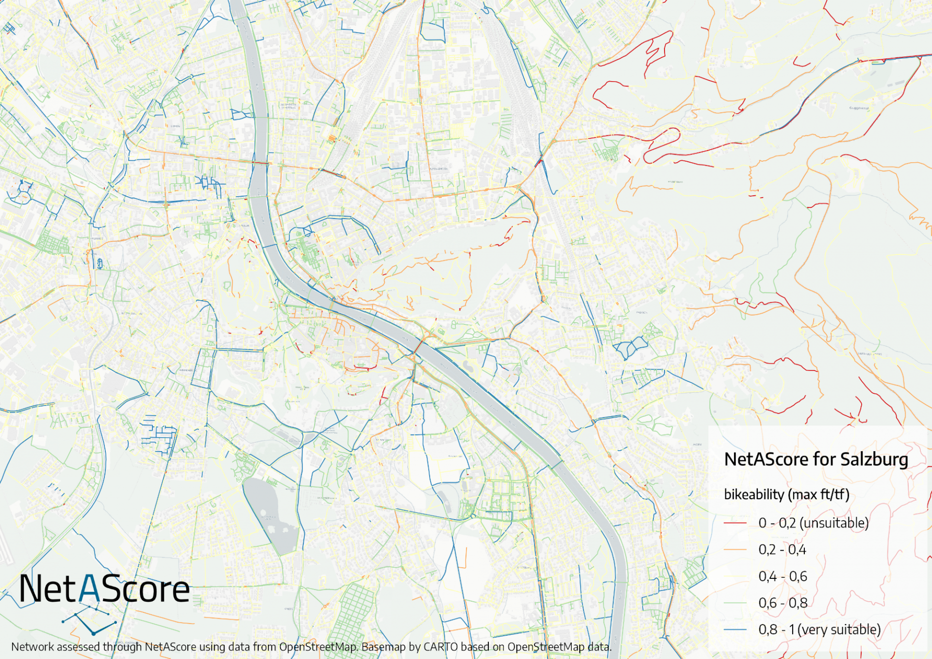 NetAScore: Open Source Software für Bikeability und Walkability