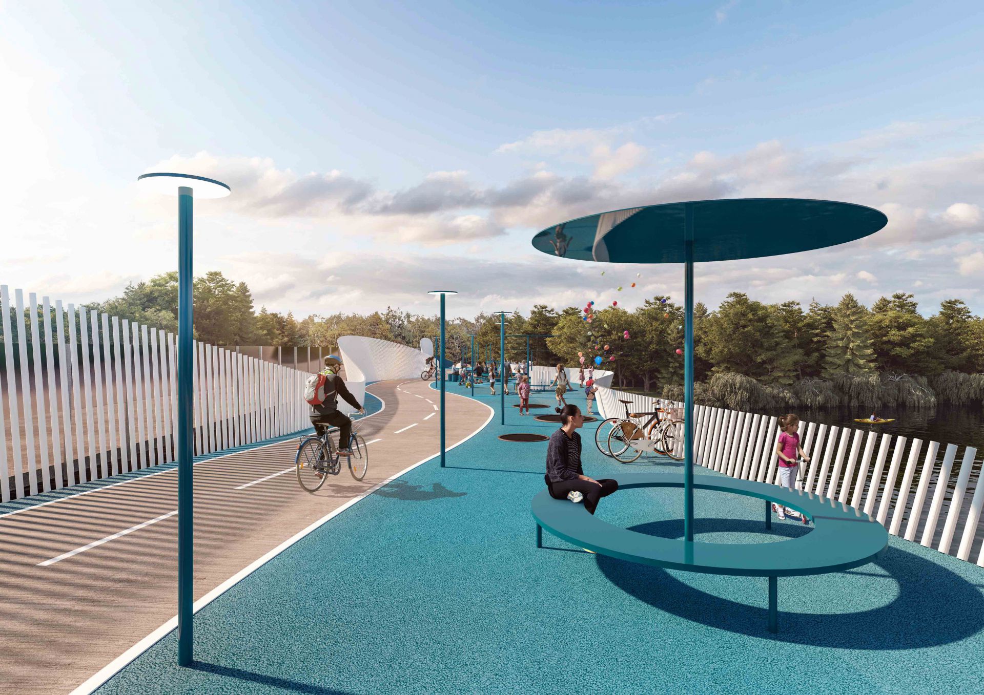 upcycling geh- und radwegbrücke murfeld