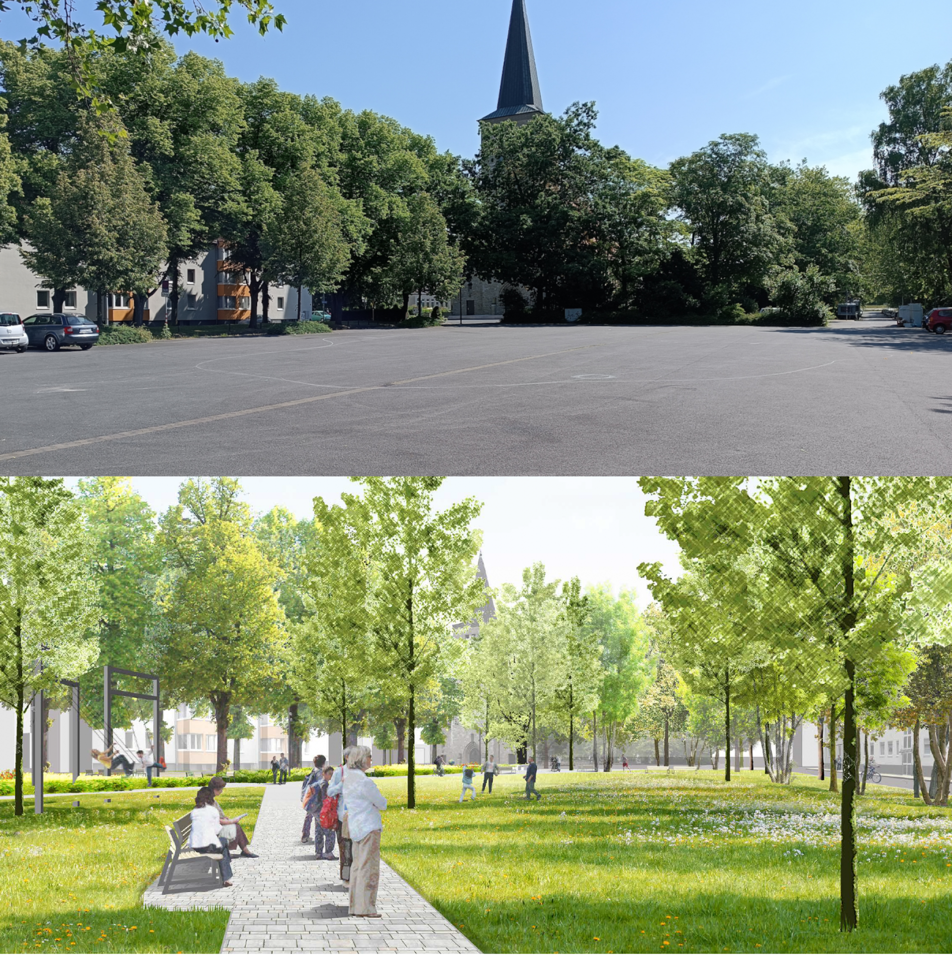 Mehr Grün für den Schinkel - Umgestaltung des Pastor-Karwehl-Platzes