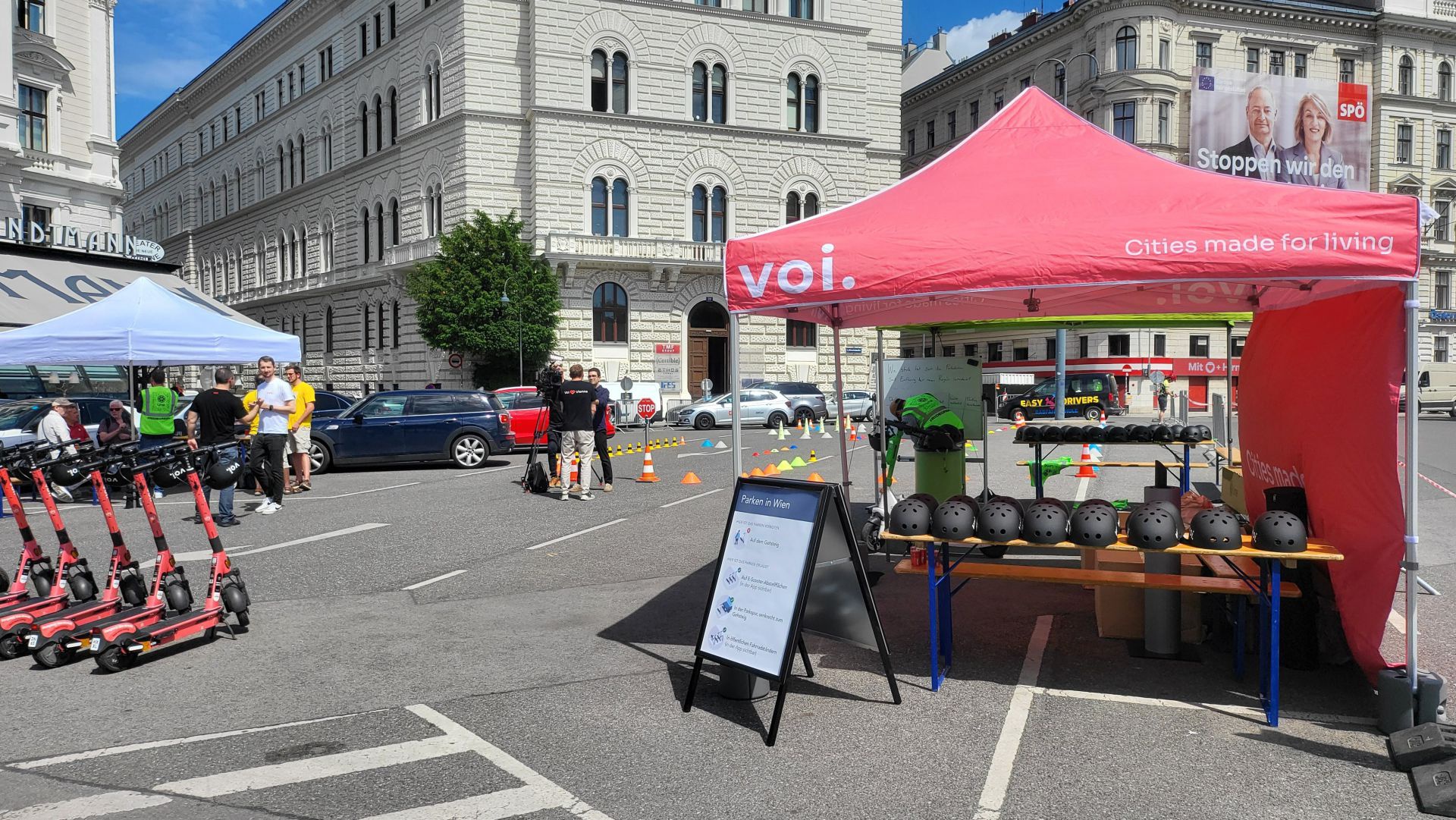 Sicherheits-Aktionstag mit den führenden E-Scooter-Sharing-Anbietern in Wien