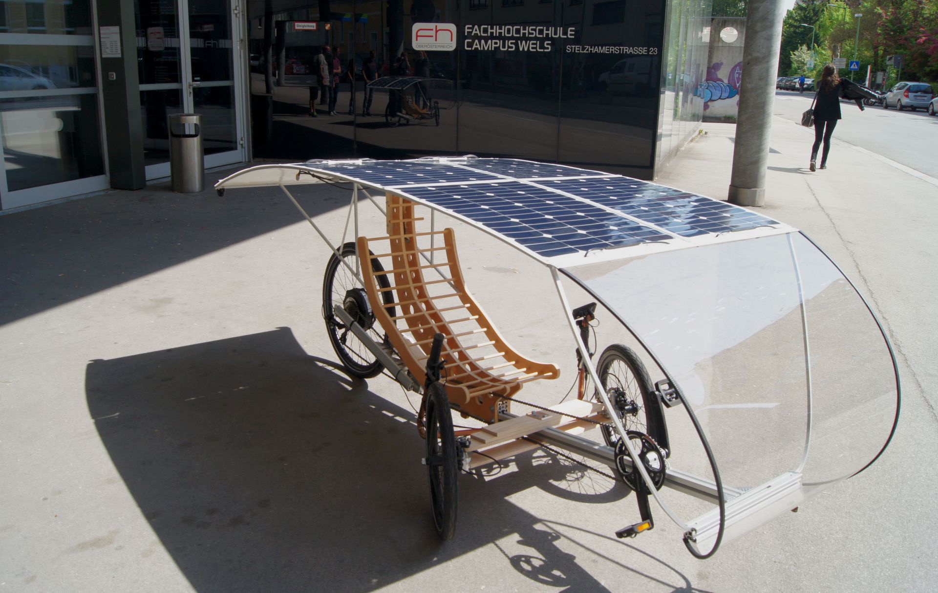 Solarbetriebenes Liegerad