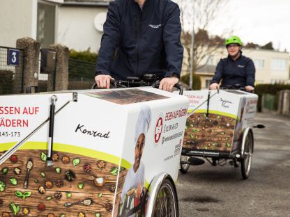 Essen auf Elektrolastenrädern