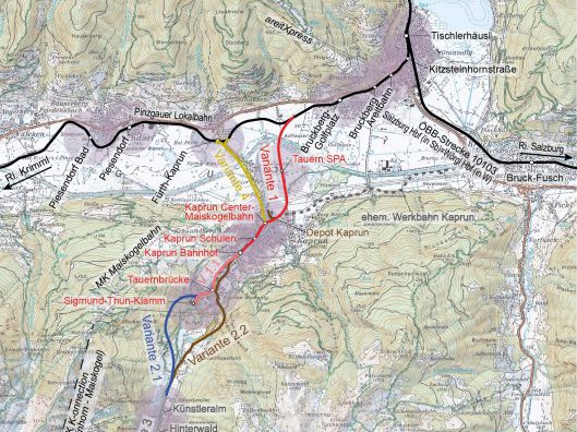 Machbarkeitsuntersuchung der schienengebundenen Erschließung des Kapruner Tals
