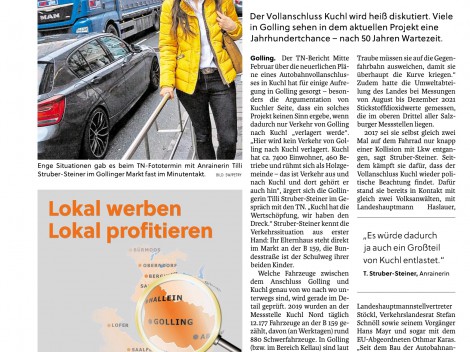 Sicherheit für Radfahrer und Fußgänger in Golling