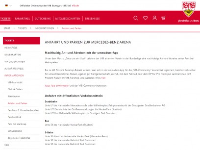 Gebt uns ein UUU! Umweltbewusst zu den VfB-Heimspielen