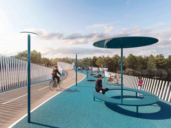 upcycling geh- und radwegbrücke murfeld