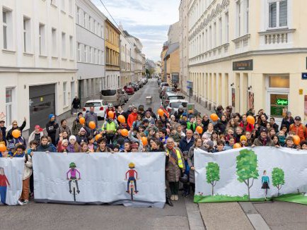 Eine Fahrradstraße für einen sicheren und klimafreundlichen Schulweg in der Geblergasse