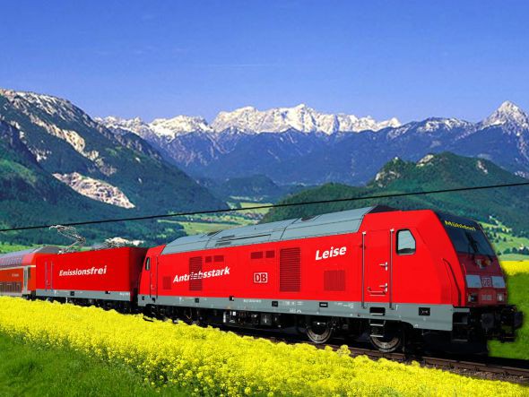 Emissionsfrei unter Oberleitung: Der Eco DeMe Train