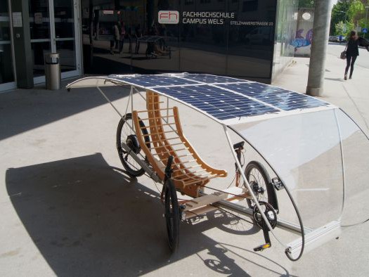 Solarbetriebenes Liegerad