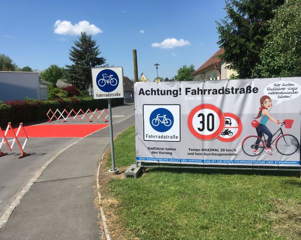 Bad Radkersburg: Transformation vom Alltagsverkehr zum AlltagsRADverkehr - Teilprojekt Eröffnung 1. Fahrradstrasse der Steiermark