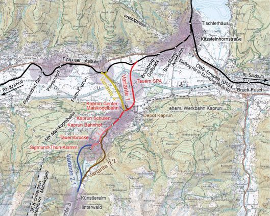 Machbarkeitsuntersuchung der schienengebundenen Erschließung des Kapruner Tals