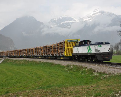 Holz auf Schiene