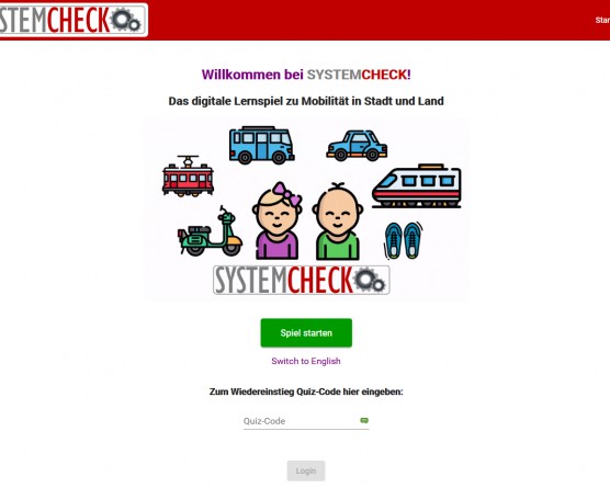Systemcheck - Ein digitales Lernspiel zu Mobilität in Stadt und Land
