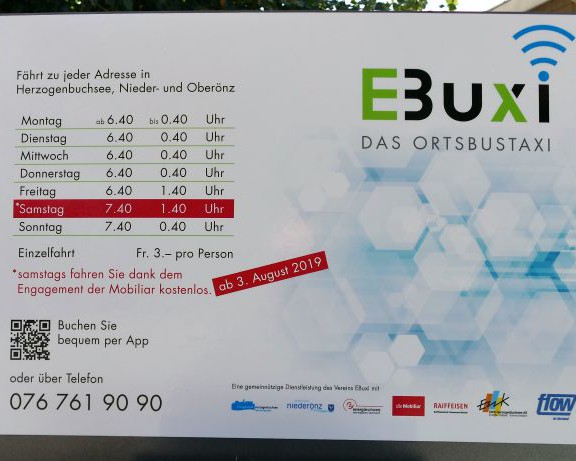 EBuxi - nachhaltiges Ortsbustaxi mit Freiwilligen 