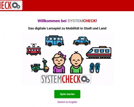 Systemcheck - Das digitale Lernspiel zu Mobilität in Stadt und Land