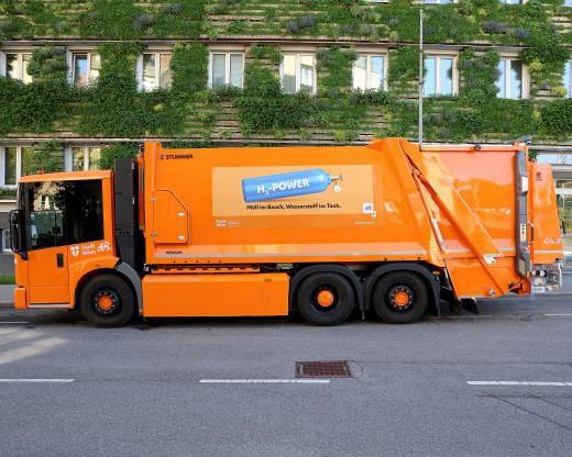 Wasserstoff-Müllsammelfahrzeug