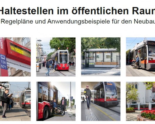 Haltestellen im öffentlichen Raum – Regelpläne und Anwendungsbeispiele für den Neubau