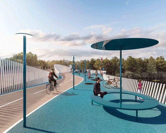 upcycling geh- und radwegbrücke murfeld