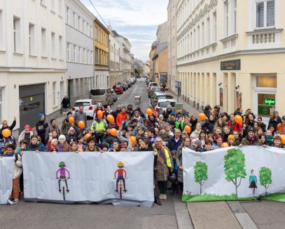 Eine Fahrradstraße für einen sicheren und klimafreundlichen Schulweg in der Geblergasse