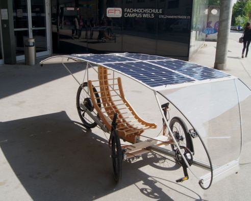 Solarbetriebenes Liegerad