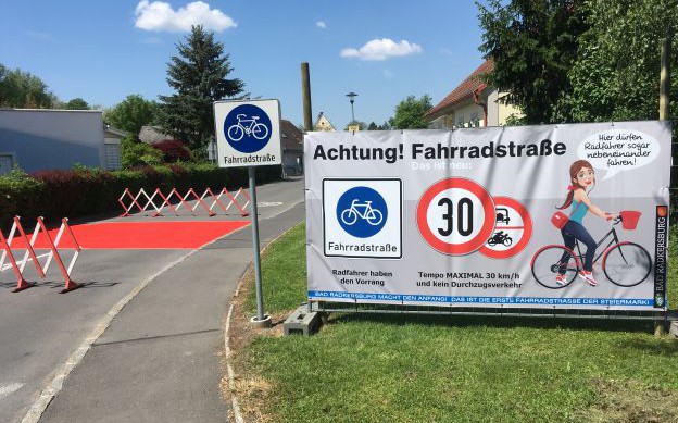 Bad Radkersburg: Transformation vom Alltagsverkehr zum AlltagsRADverkehr - Teilprojekt Eröffnung 1. Fahrradstrasse der Steiermark