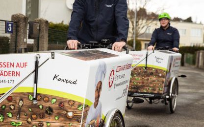 Essen auf Elektrolastenrädern