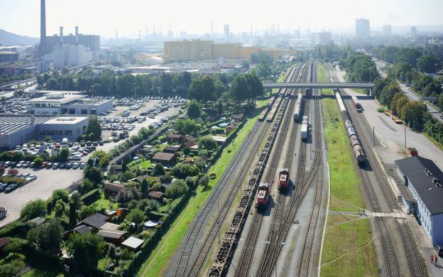 Linz Verschiebebahnhof Stadthafen