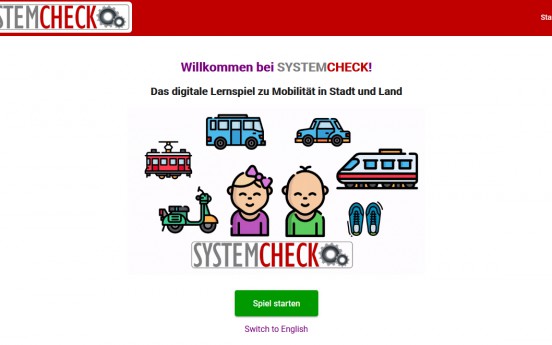 Systemcheck - Das digitale Lernspiel zu Mobilität in Stadt und Land