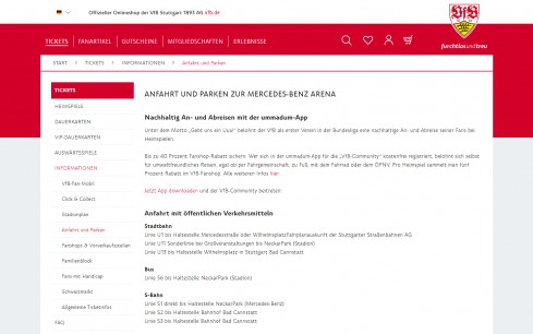 Gebt uns ein UUU! Umweltbewusst zu den VfB-Heimspielen