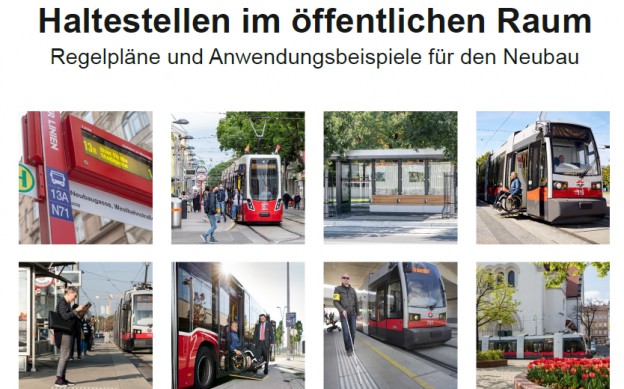 Haltestellen im öffentlichen Raum – Regelpläne und Anwendungsbeispiele für den Neubau
