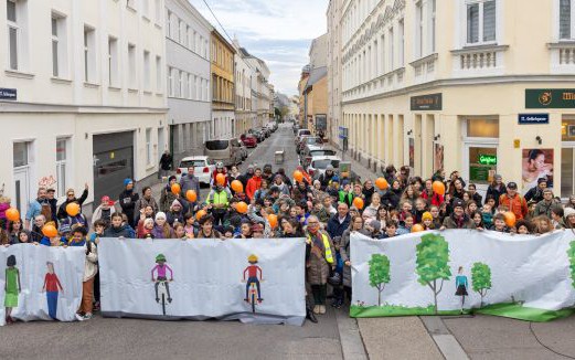 Eine Fahrradstraße für einen sicheren und klimafreundlichen Schulweg in der Geblergasse