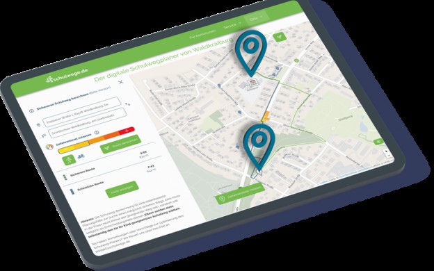 Digitaler, interaktiver Schulwegeplaner